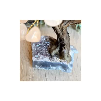 Rose Quartz Bonsai Tree – Crystal Tree of Love, Healing & Harmony