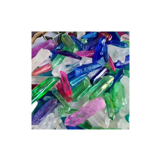 COLOURED QUARTZ POINTS