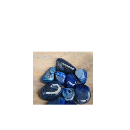 Blue Agate Tumbled Stones – Polished Healing Crystals for Calm, Balance & Emotional Support