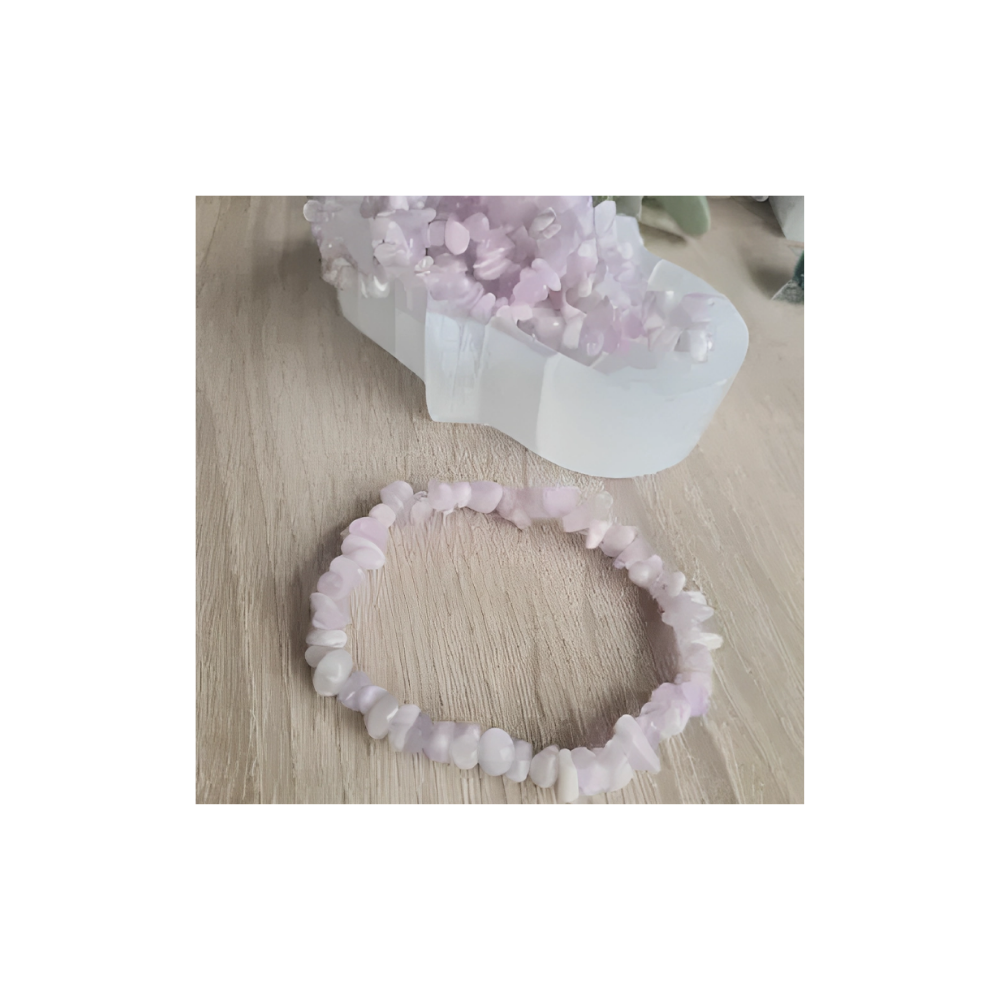 KUNZITE CHIP BRACELET