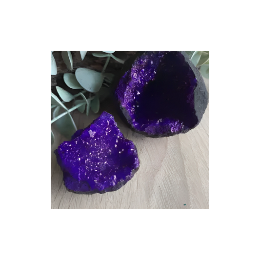 Purple Dyed Geodes – Vibrant Crystal Caves for Spiritual Décor & Energy Work