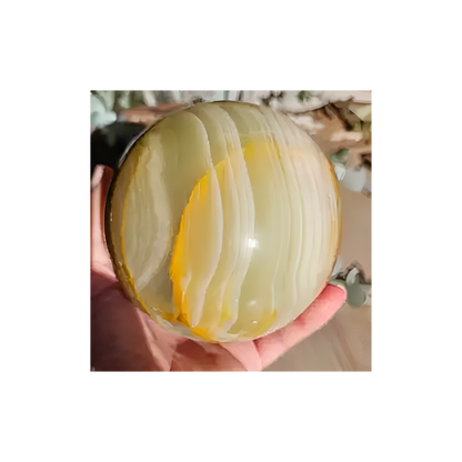 HUGE GREEN ONYX SPHERE 1.3 kg