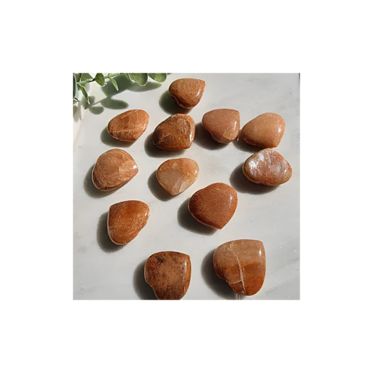 PEACH MOONSTONE HEARTS