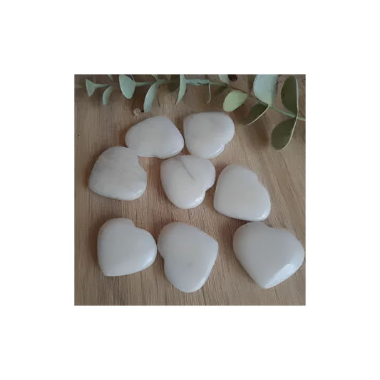WHITE QUARTZ HEARTS
