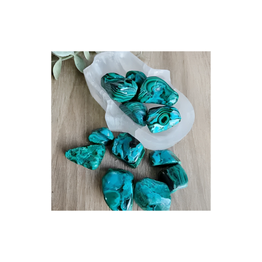 MALACHITE AND CHRYSOCOLLA TUMBLES