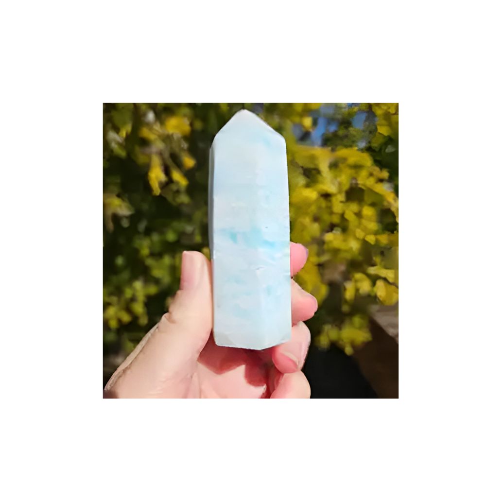 Caribbean Calcite Tower 3 – Unique Soothing Crystal for Calm & Emotional Healing