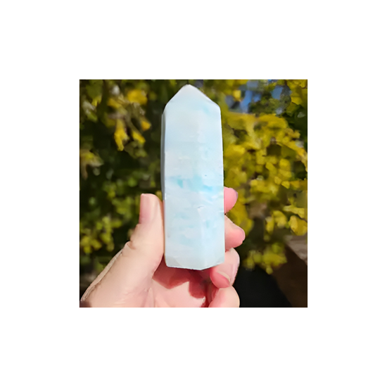 Caribbean Calcite Tower 3 – Unique Soothing Crystal for Calm & Emotional Healing