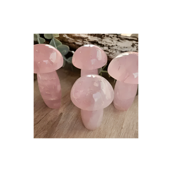 ROSE QUARTZ MUSHROOMS