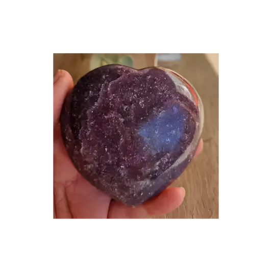 LEPIDOLITE HEART-LARGE