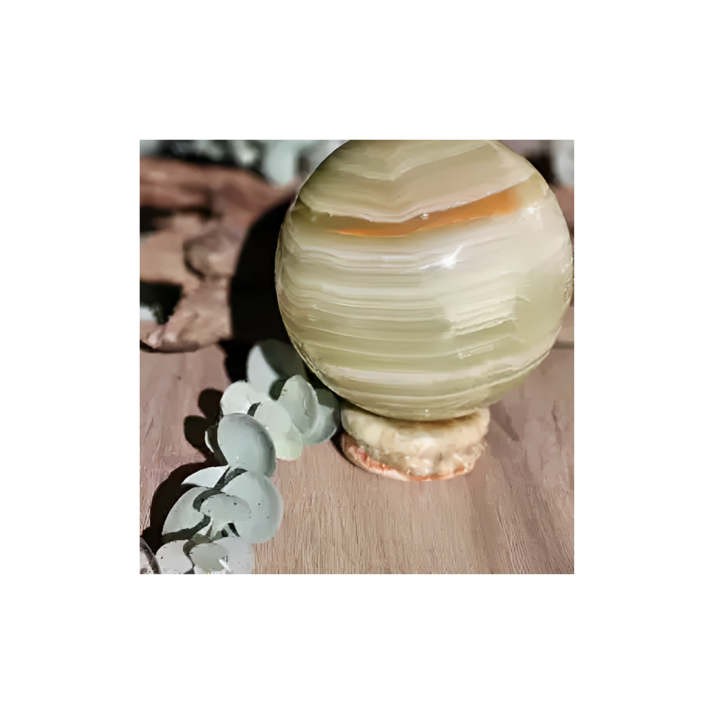 HUGE GREEN ONYX SPHERE 1.3 kg