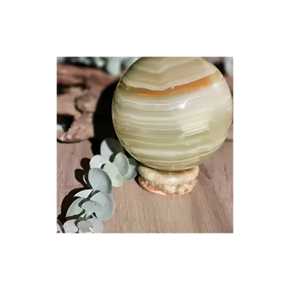 HUGE GREEN ONYX SPHERE 1.3 kg
