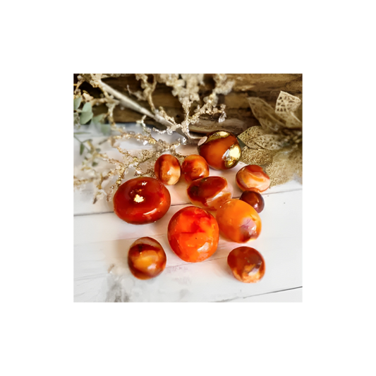 Carnelian Polished Stones – Vitality & Motivation Crystal for Confidence & Energy