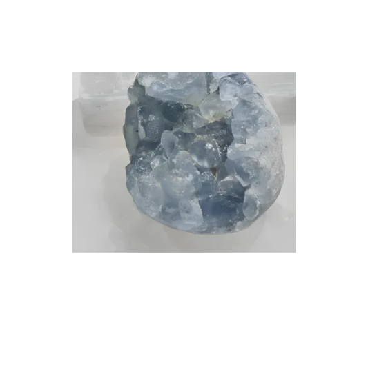 Celestite Egg Cluster – Calming Blue Crystal for Spiritual Growth & Peace