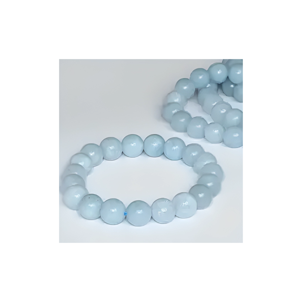 Aquamarine Bracelet 10mm – Calming Crystal for Peace & Communication