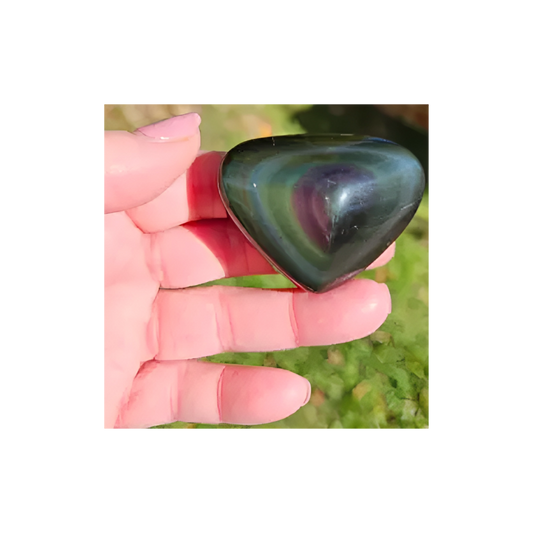 RAINBOW OBSIDIAN HEART