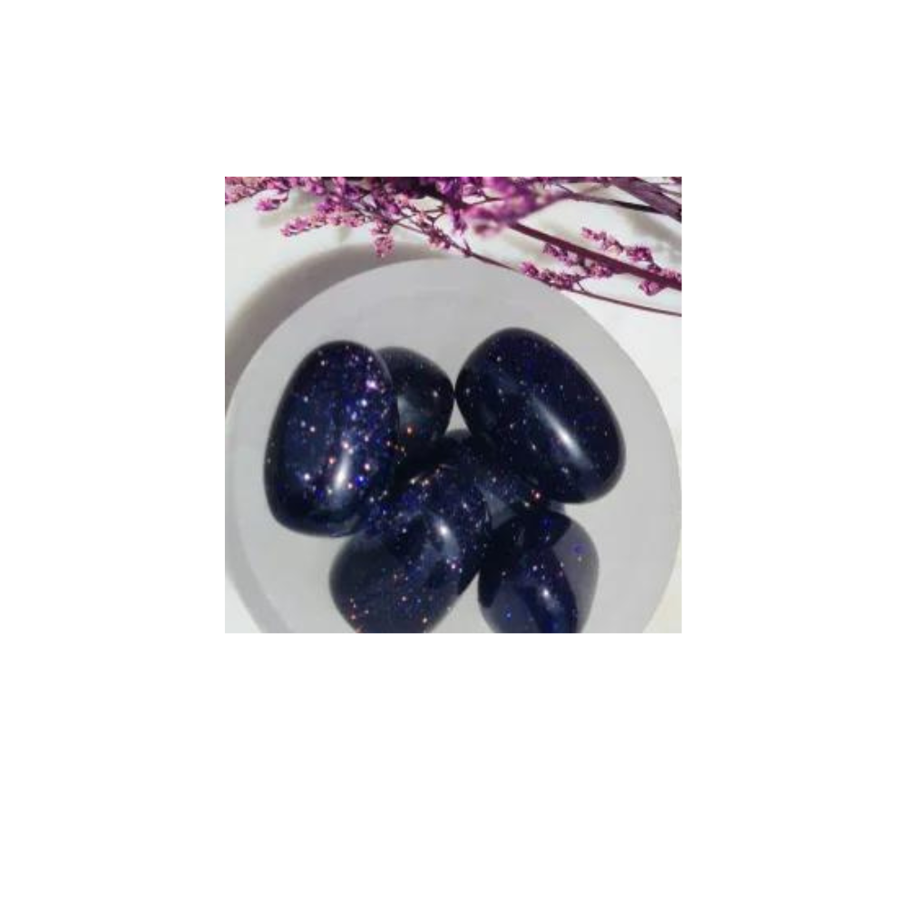 Blue Goldstone Tumbled Stones – Ambition, Confidence & Positive Energy Crystal