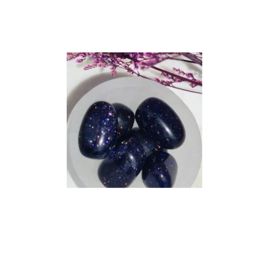 Blue Goldstone Tumbled Stones – Ambition, Confidence & Positive Energy Crystal