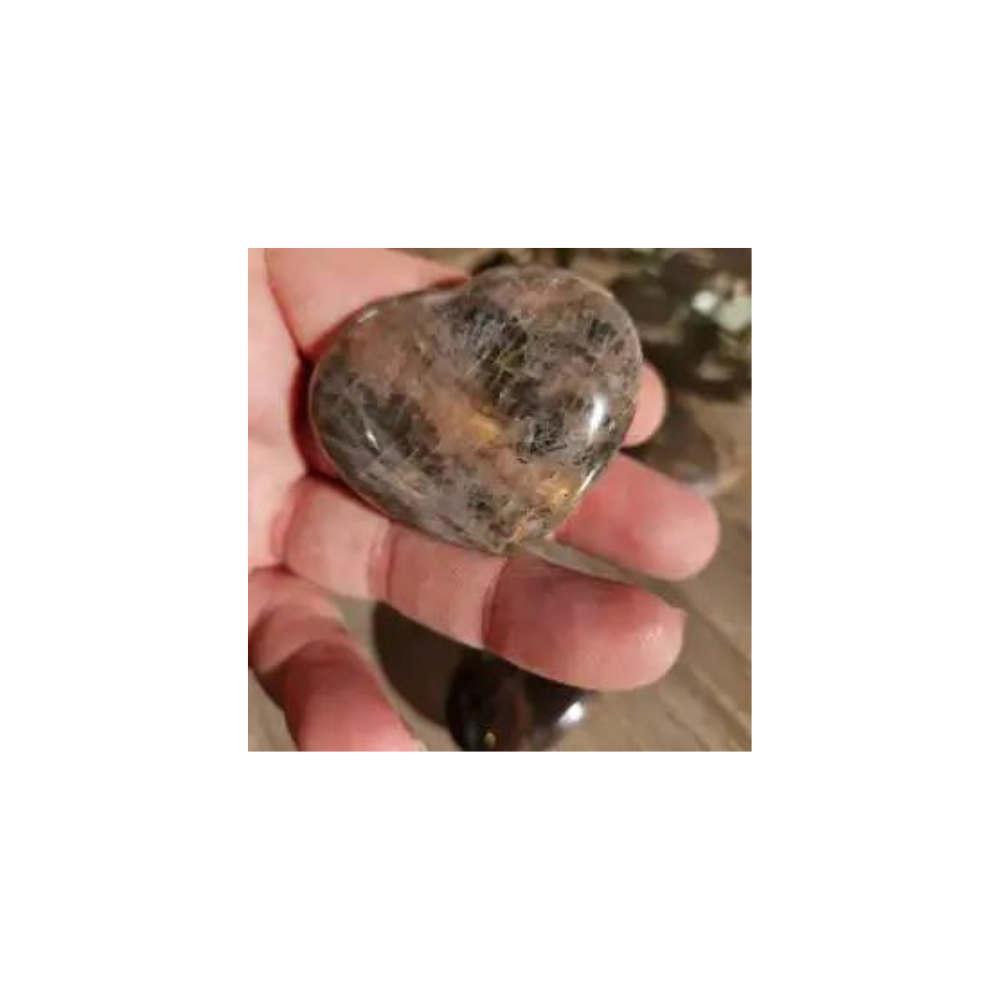 Black Moonstone Heart – Intuition, New Beginnings & Feminine Energy