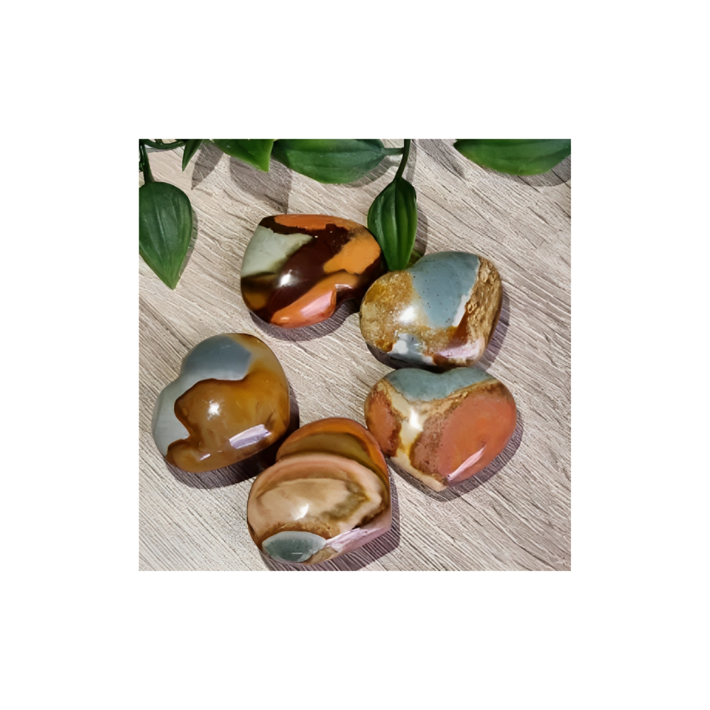 POLYCHROME JASPER HEARTS