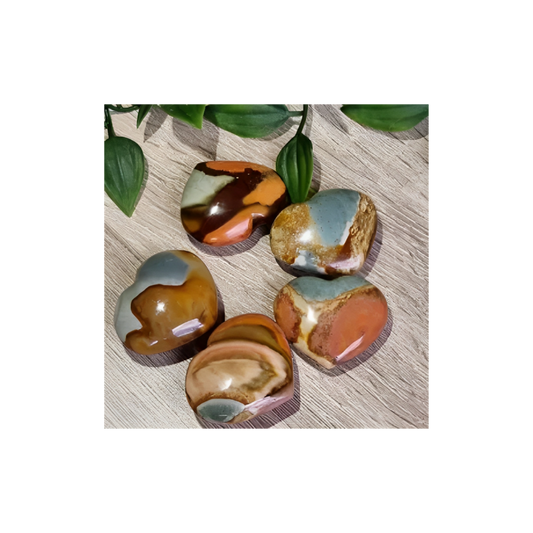 POLYCHROME JASPER HEARTS