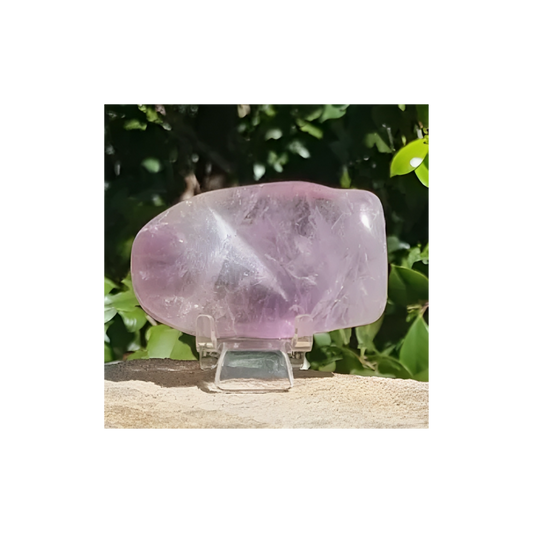 Amethyst Free Form Crystal with Stand – Elegant Healing Display for Spiritual Energy & Balance