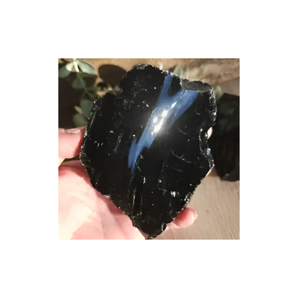 NATURAL BLACK OBSIDIAN- LARGE