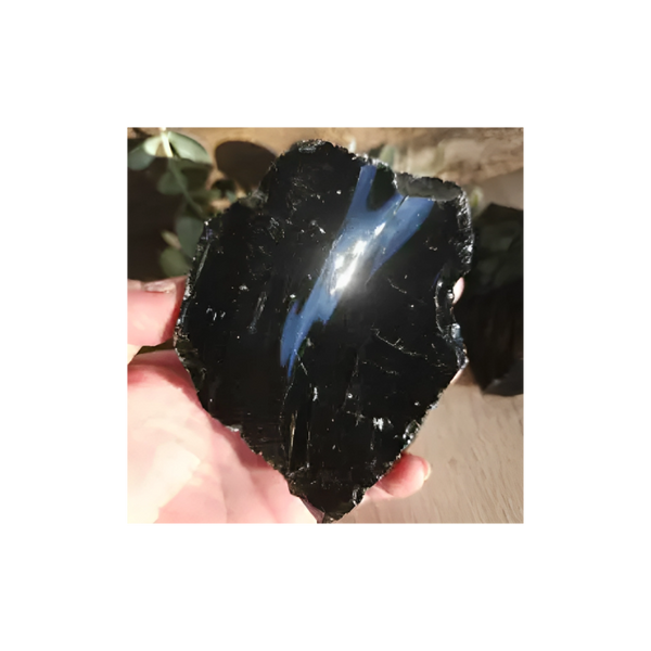 NATURAL BLACK OBSIDIAN- LARGE