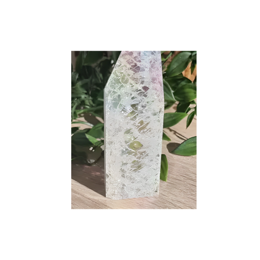 Aura Fire and Ice Quartz Point – Amplify Energy & Spiritual Awakening