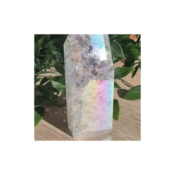 RAINBOW AURA FIRE AND ICE QUARTZ