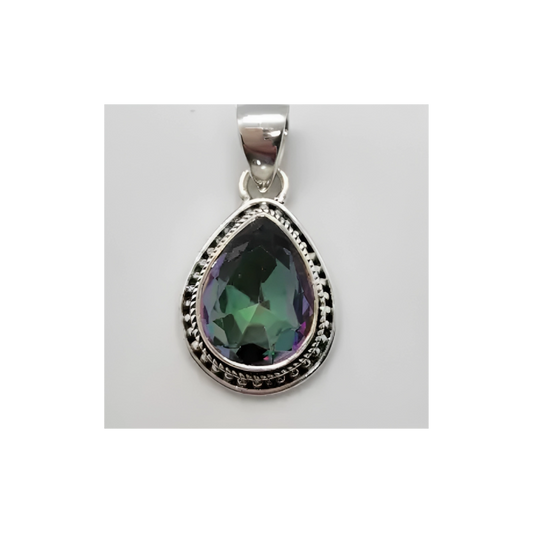 MYSTIC TOPAZ TEARDROP PENDANT