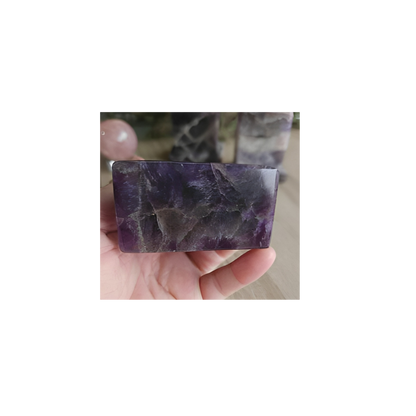 Chevron Amethyst Tombstones – Polished Crystal for Intuition, Calm & Spiritual Focus