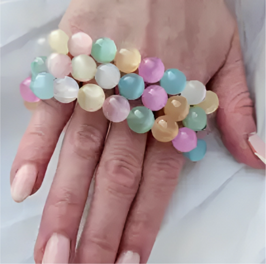 Aura Selenite Bracelet 10mm – Cleansing Crystal Bracelet for Light, Clarity & Energy Purification