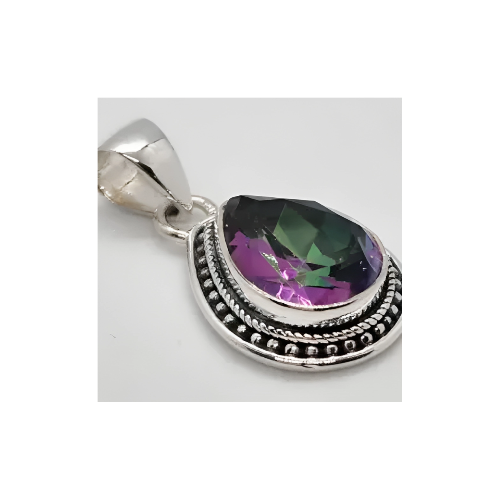 MYSTIC TOPAZ TEARDROP PENDANT