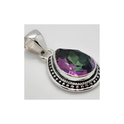 MYSTIC TOPAZ TEARDROP PENDANT